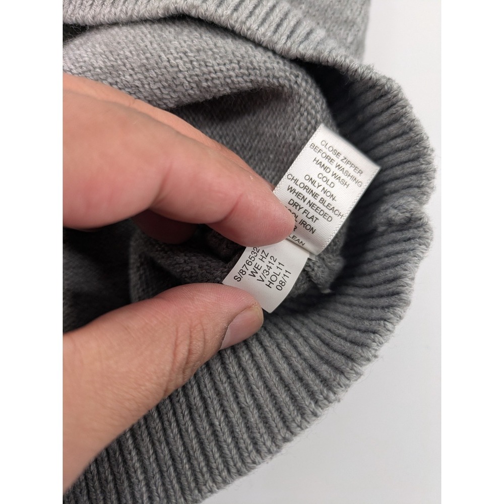 Banana Republic Mock Neck Sweater Mens XL Grey Italian Wool Military Epaulets - Picture 7 of 10